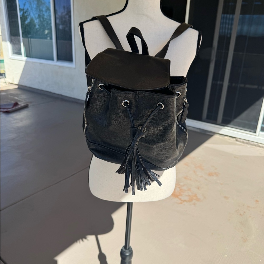 Forever 21 Black Tassel Backpack